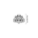 Triple Snake with Celtic Heart Solid Gold Ring GRI2567