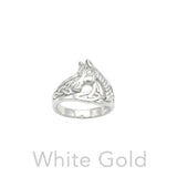 Horse with Celtic Knot Solid Gold Ring GRI2599