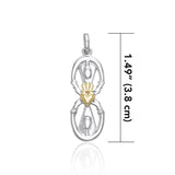 Goddess Danu in Claddagh Pendant with 14k Gold accent MPD1198 - Jewelry