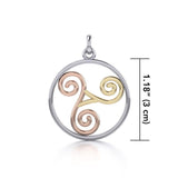 Triskelion Three Tone Pendant OTP038
