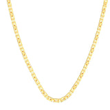 Solid 14K Yellow Gold Handmade Byzantine Chain Necklace, Sizes 3.0mm - 13.5mm