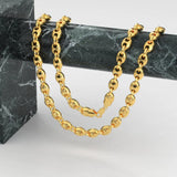 Solid 14K Yellow Gold Handmade Gucci Link Chain Necklace, Sizes 4.6mm - 12.2mm