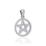Small Open Pentacle Sterling Silver Pendant TP1195 by TP1195