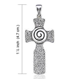 Celtic Cross Swirl Sterling Silver Pendant TP1560