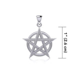Pentagram Pentacle Sterling Silver Pendant TP243 by TP243