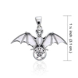 Bat and Star Silver Pendant TPD1078 - Jewelry