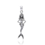 Beloved Mystique and Allure of the Sea Mermaid ~ Sterling Silver Jewelry Pendant TPD3624