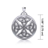 Celtic Trinity Quaternary Knot Sterling Silver Pendant TPD4631
