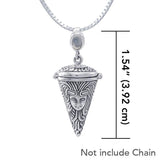 Goddess Pendulum Spell Sterling Silver Pendant with Genuine White Quartz TPD4730 by TPD4730