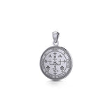 Sigil of the Archangel Uriel Small Sterling Silver Pendant