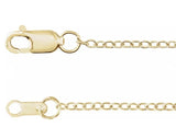 14K Yellow Gold 1.3 mm Cable Chain with Lobster Clasp GCH092