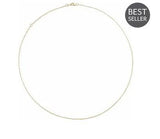 14K Yellow Gold 1.3 mm Cable Chain with Lobster Clasp GCH092 - Jewelry