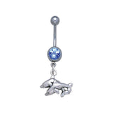 Double Dolphins Sterling Silver Body Jewelry BJ023 - Jewelry
