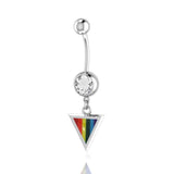 Rainbow Triangle belly button body jewelry BJ024 - Jewelry