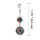 Rainbow Encircled Triangle Belly Button Ring BJ026 - Jewelry