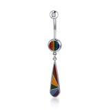 Rainbow Teardrop Belly Button Ring BJ027 - Jewelry