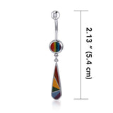 Rainbow Teardrop Belly Button Ring BJ027 - Jewelry