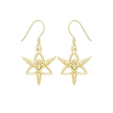 Angel Trinity Knot Solid Gold Earrings GER1074