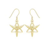 Angel Trinity Knot Solid Gold Earrings GER1074