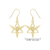 Angel Trinity Knot Solid Gold Earrings GER1074