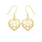 Heart Solid Gold Earrings GER1135