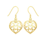 Heart Solid Gold Earrings GER1135