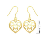 Heart Solid Gold Earrings GER1135 - Jewelry