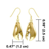 Lobster Claw Solid Gold Hook Earring GER1514 - Jewelry