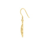 Sea Turtle Filigree Hook Earrings in 14k Gold GER1706 - Jewelry