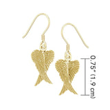 Angel Wings Solid Gold Earrings GER928 - Jewelry