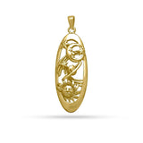 Celestial 14K Solid Gold Pendant GLP1781