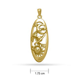 Celestial 14K Solid Gold Pendant GLP1781