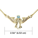 Modern Celtic Triskele Solid Gold Necklace GNC161 - Jewelry