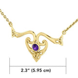 Modern Celtic Solid Gold Necklace GNC162 - Jewelry