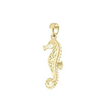 Seahorse & Celtic Knots Solid Gold Pendant GPD055 - Jewelry
