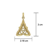Danu Goddess Solid Gold Pendant GPD1197 - Jewelry