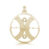 Balance Solid Gold Pendant Sibylle Grummes Unruh GPD1260 Mandala Inspired Gold Jewelry Necklace For Women Gift by GPD1260