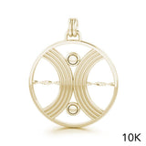 Balance Solid Gold Pendant Sibylle Grummes Unruh GPD1260 Mandala Inspired Gold Jewelry Necklace For Women Gift by GPD1260
