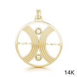 Balance Solid Gold Pendant Sibylle Grummes Unruh GPD1260 Mandala Inspired Gold Jewelry Necklace For Women Gift by GPD1260