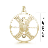 Balance Solid Gold Pendant Sibylle Grummes Unruh GPD1260 Mandala Inspired Gold Jewelry Necklace For Women Gift by GPD1260
