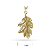 Magick & Witch Oak Leaves Gold Pendant GPD131 - Jewelry