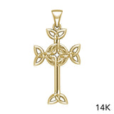 Celtic Cross Solid Gold Pendant GPD1819 - Jewelry