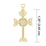 Celtic Cross Solid Gold Pendant GPD1819 - Jewelry