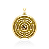 Hecate's Wheel Gold Pendant GPD1979