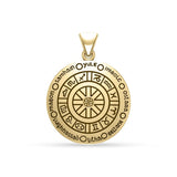Wheel of the Year Gold Pendant GPD232