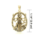 Hecate Goddess Solid Gold Pendant GPD3179 - Jewelry