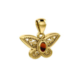Life's colorful transformation ~ 14K Yellow Gold Jewelry Butterfly Pendant with Gemstone GPD3685 - Jewelry
