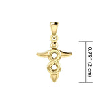 Infinity Angel Solid Gold Pendant GPD3868 - Jewelry