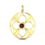 Symbols Of Femininity Solid Gold Pendant with Gemstone GPD3984 - Jewelry