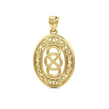Celtic Infinity Knotwork Solid Gold Pendant GPD4133